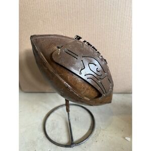 Seattle Seahawks Brass Metal Football With Stand Vintage Collectible RARE